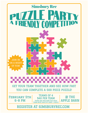 Puzzle Party Flyer