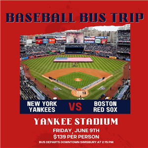 Baseball Flyer with picture of Yankee Stadium