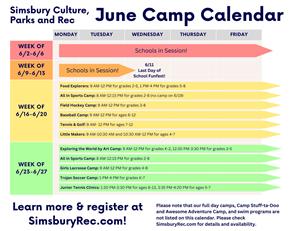 June Camp Calendar